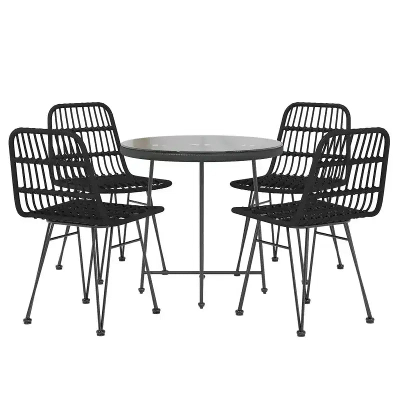 vidaXL Ensemble repas de jardin en résine tressée - Équipement extérieur Chill
