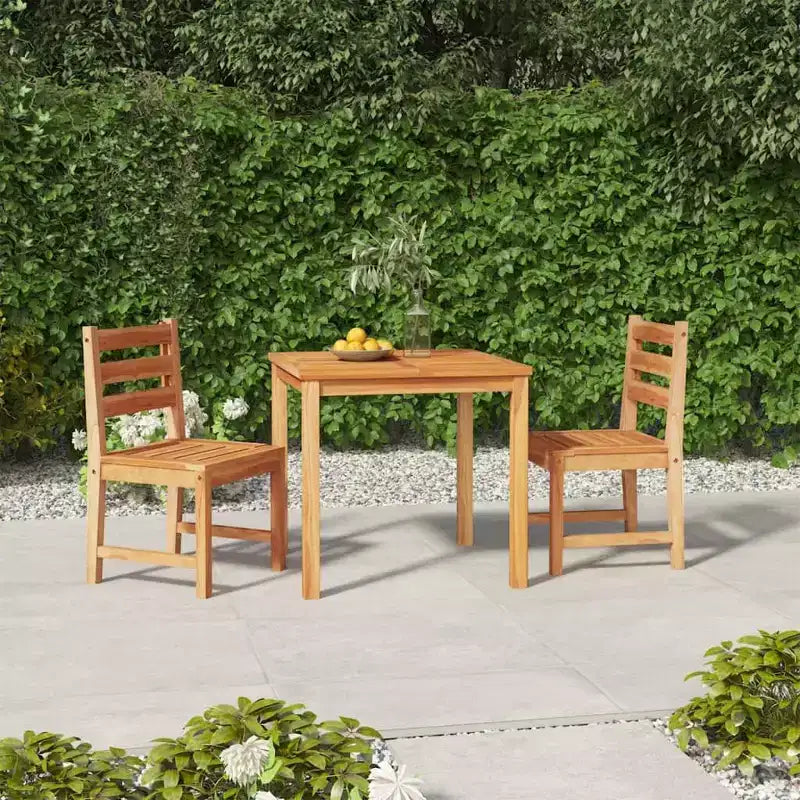 vidaXL Ensemble de salle à manger de jardin Teck Teck massif Taille moyenne