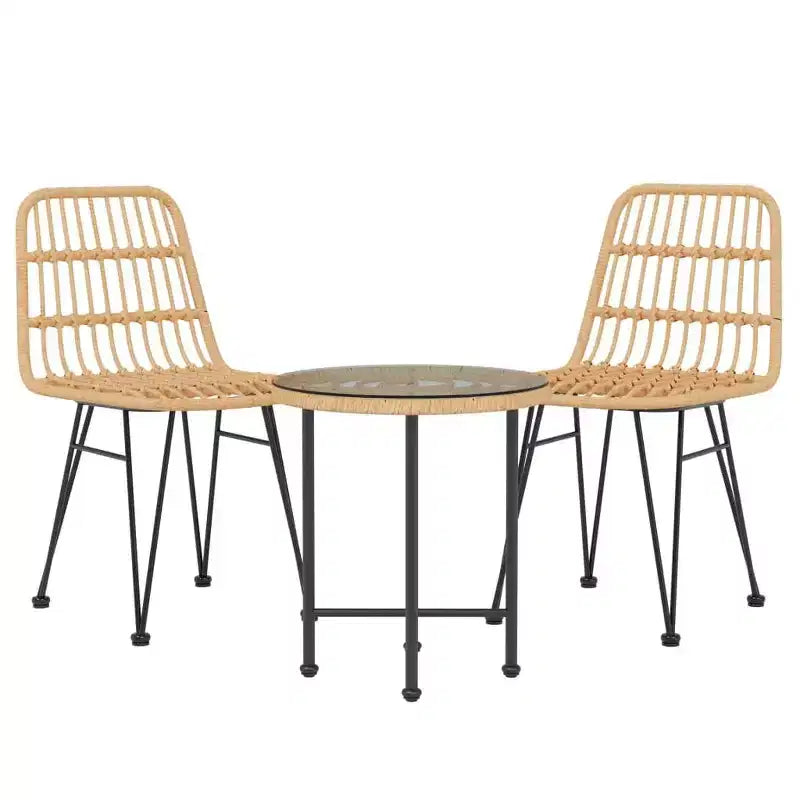 vidaXL Salon de jardin en résine tressée