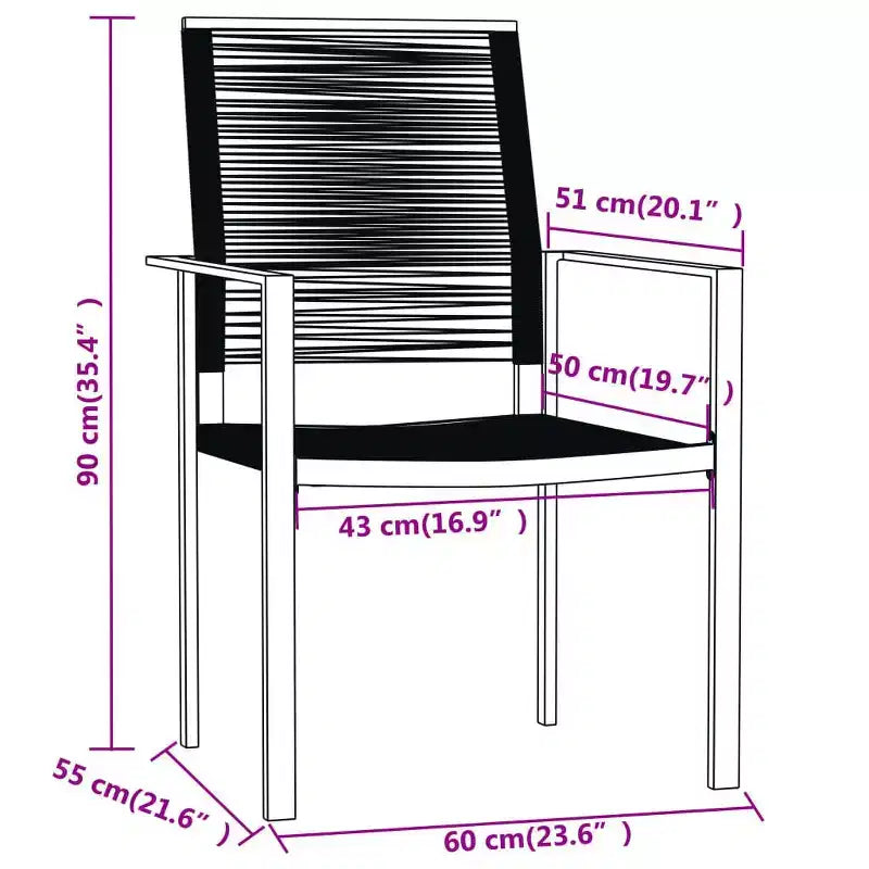 vidaXL Salon de jardin Table Longueur