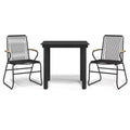 vidaXL Patio Dining Set Conversation Set with Coffee Table PVC Rattan