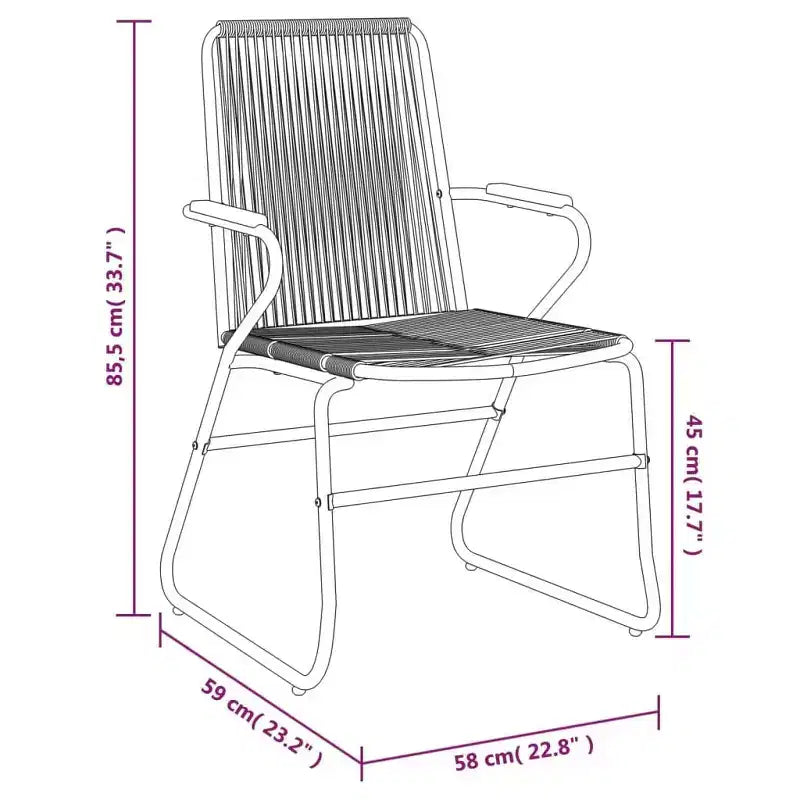 vidaXL Salon de jardin avec table basse en rotin synthétique