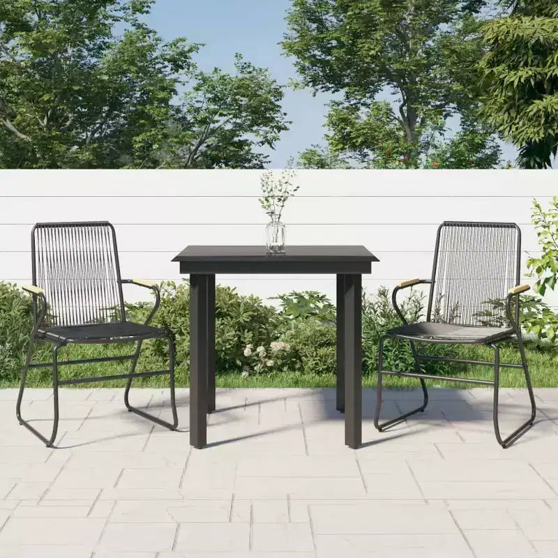 vidaXL Salon de jardin avec table basse en rotin synthétique