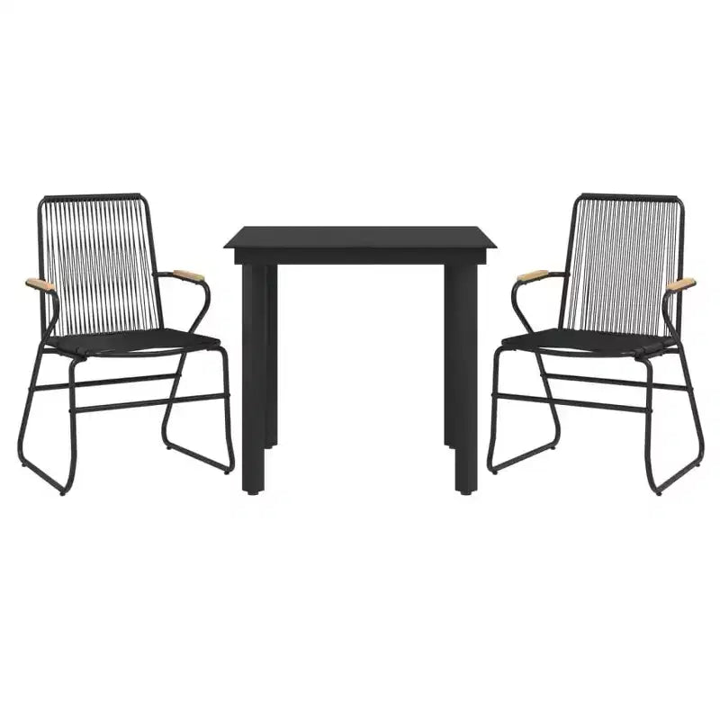 vidaXL Salon de jardin avec table basse en rotin synthétique