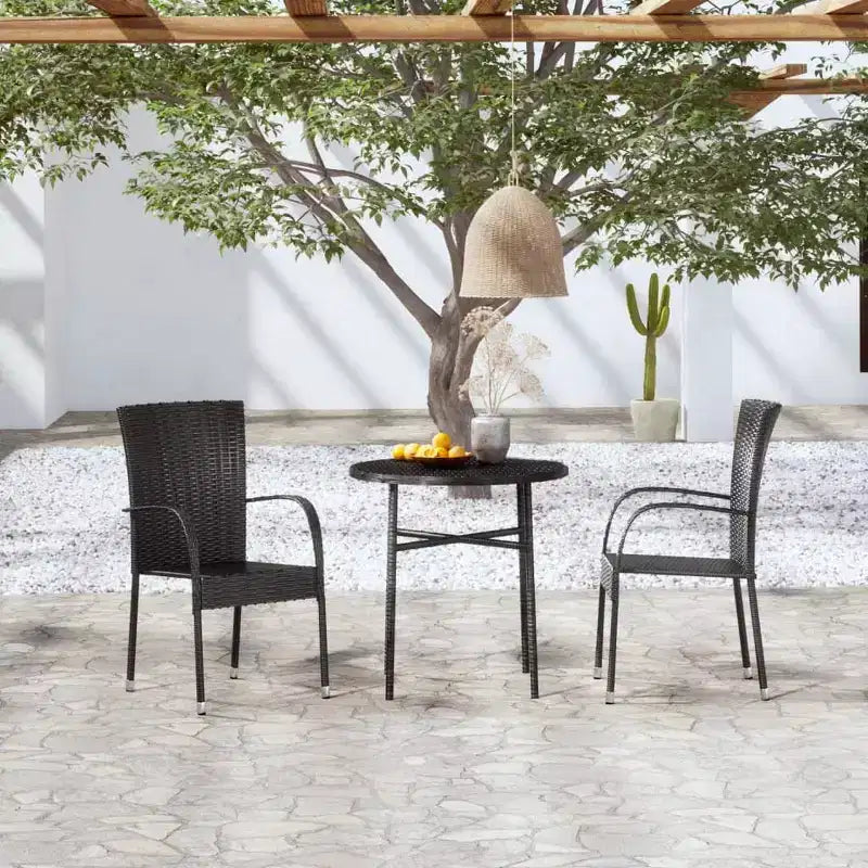 vidaXL Ensemble de salle à manger d'extérieur en résine tressée avec table et chaises