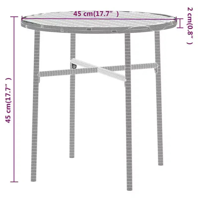 vidaXL Ensemble de salle à manger d'extérieur en résine tressée avec table et chaises