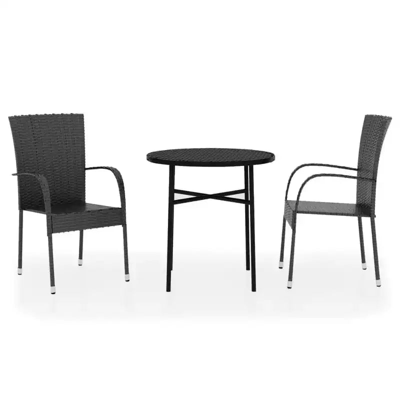 vidaXL Ensemble de salle à manger d'extérieur en résine tressée avec table et chaises