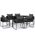 vidaXL Patio Dining Set with Cushioned Chairs
