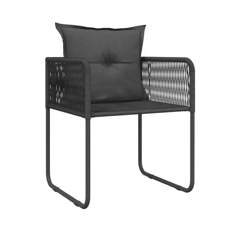 vidaXL Ensemble de salle à manger d'extérieur avec chaises rembourrées