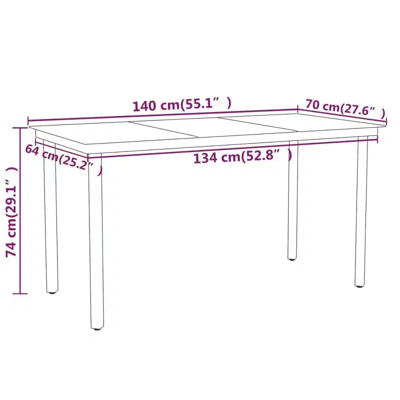 vidaXL Ensemble de salle à manger d'extérieur avec chaises rembourrées