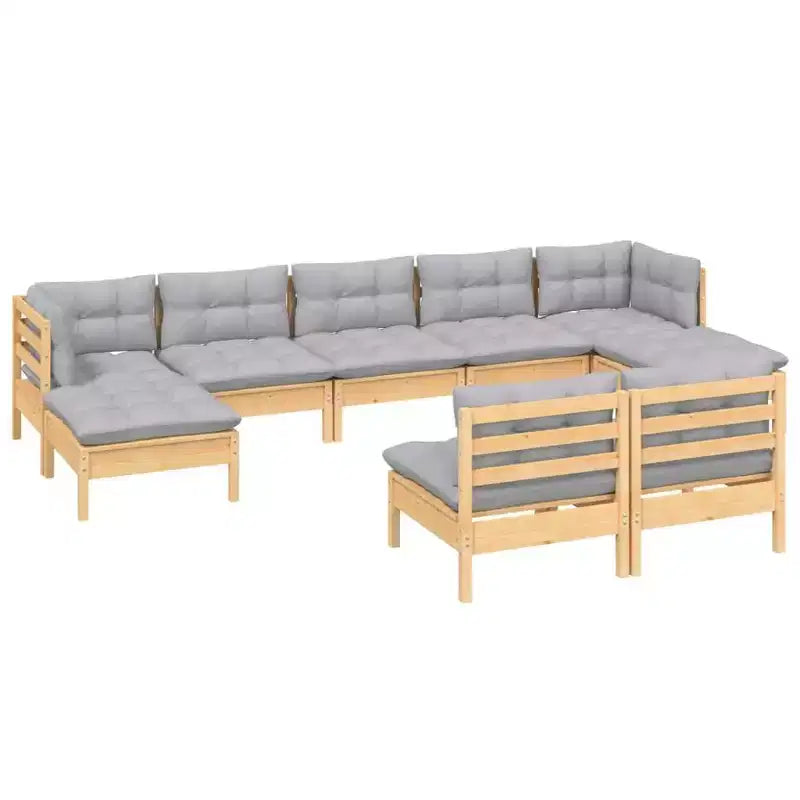 vidaXL Salon de jardin avec coussins – Pinède pour l'extérieur