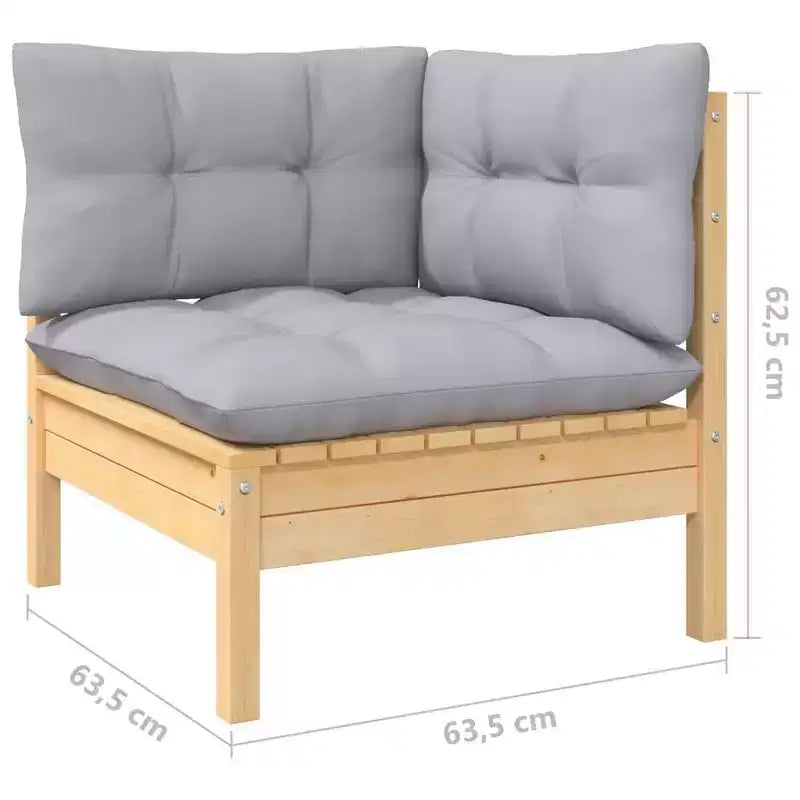 vidaXL Salon de jardin avec coussins – Pinède pour l'extérieur
