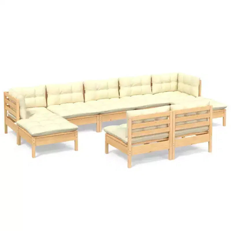 vidaXL Garden Lounge Set with Cushions - Pinewood Outdoor Seating