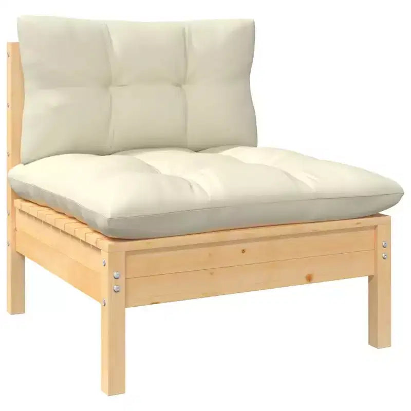 vidaXL Salon de jardin avec coussins – Pin massif
