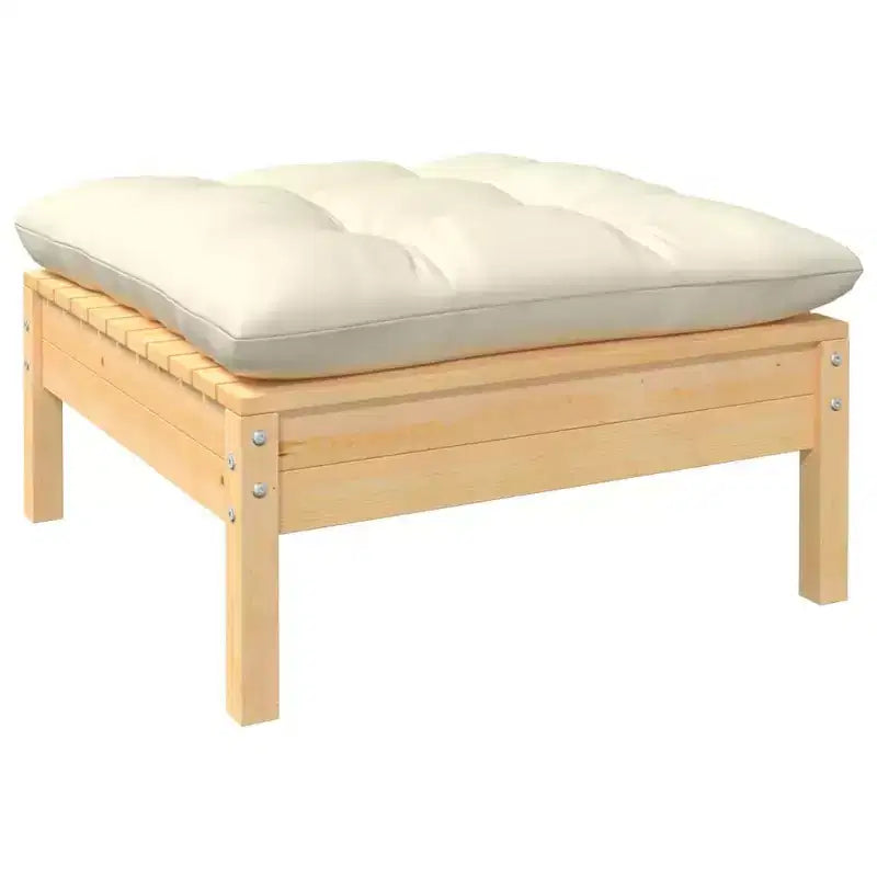 vidaXL Salon de jardin avec coussins – Pin massif