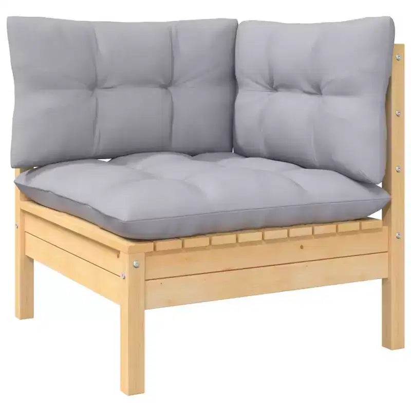 vidaXL Salon de jardin avec coussins – Pin massif