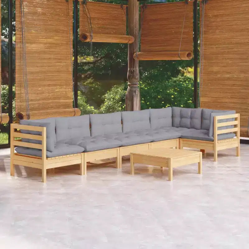 vidaXL Salon de jardin modulable avec coussins de différentes couleurs