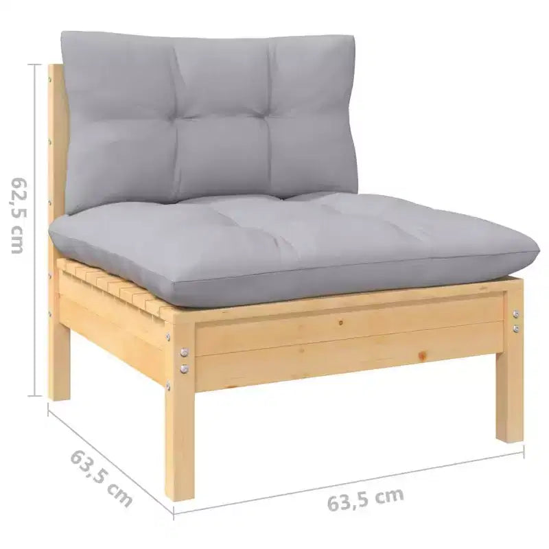vidaXL Salon de jardin modulable avec coussins de différentes couleurs