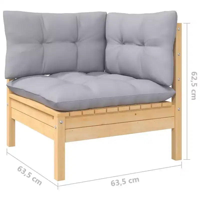 vidaXL Salon de jardin modulable avec coussins de différentes couleurs