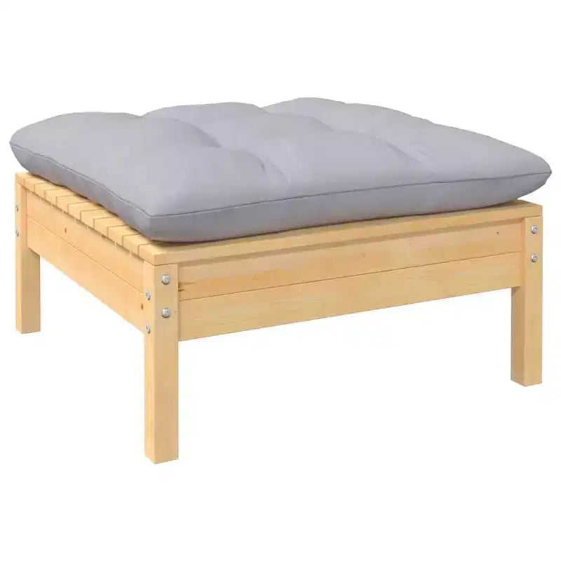 vidaXL Salon de jardin en pin massif avec coussins, multicolore