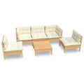 vidaXL Outdoor Garden Lounge Set with Cushions - Solid Pine Wood