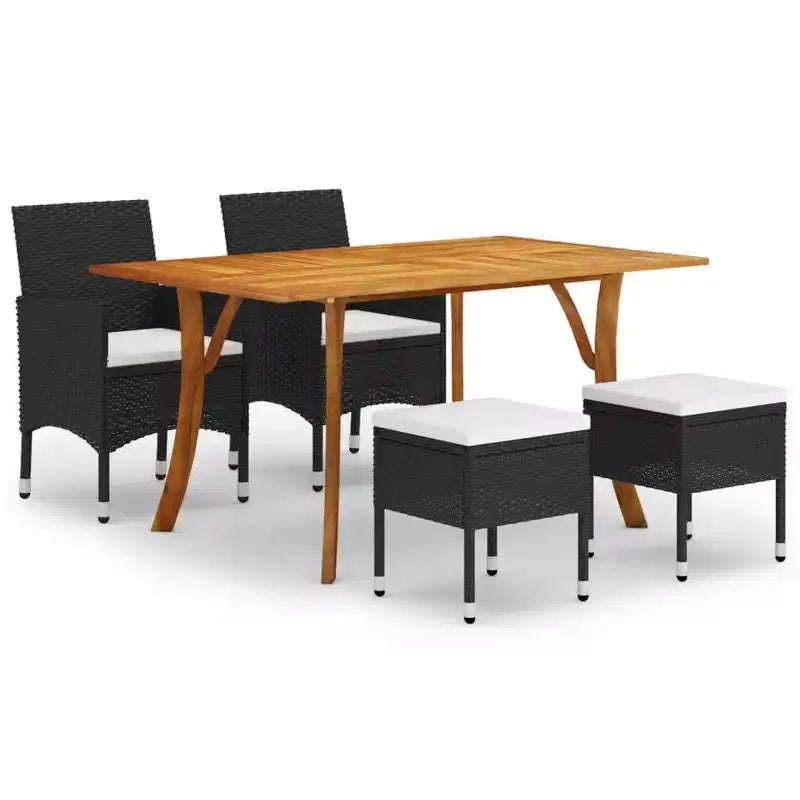 vidaXL Contemporary Outdoor Dining Set with Cushions