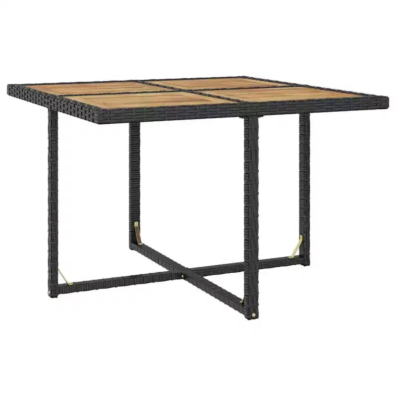 vidaXL Salon de Jardin Ensemble Table et Chaises Extérieur en Résine Tressée et Bois d'Acacia