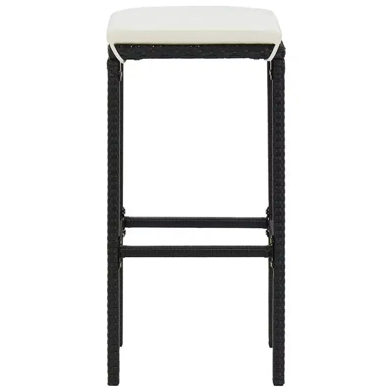 vidaXL Ensemble de bar de patio Table de bar et tabourets Ensemble de mobilier de patio avec coussins
