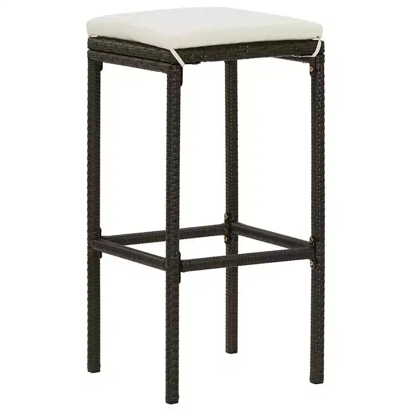 vidaXL Ensemble de bar de patio Table de bar et tabourets Ensemble de mobilier de patio avec coussins