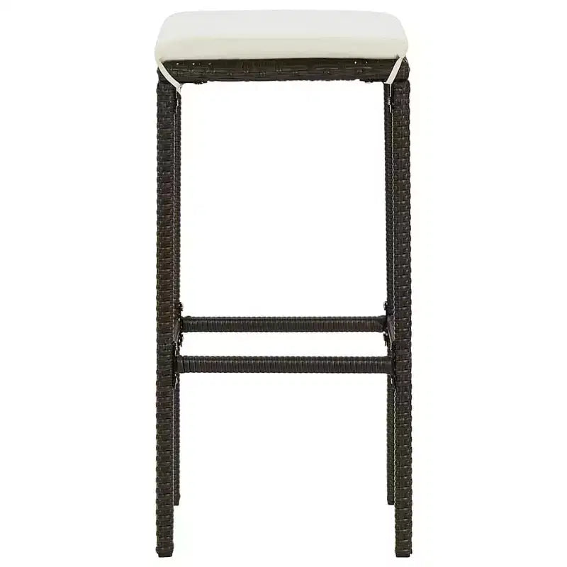 vidaXL Ensemble de bar de patio Table de bar et tabourets Ensemble de mobilier de patio avec coussins