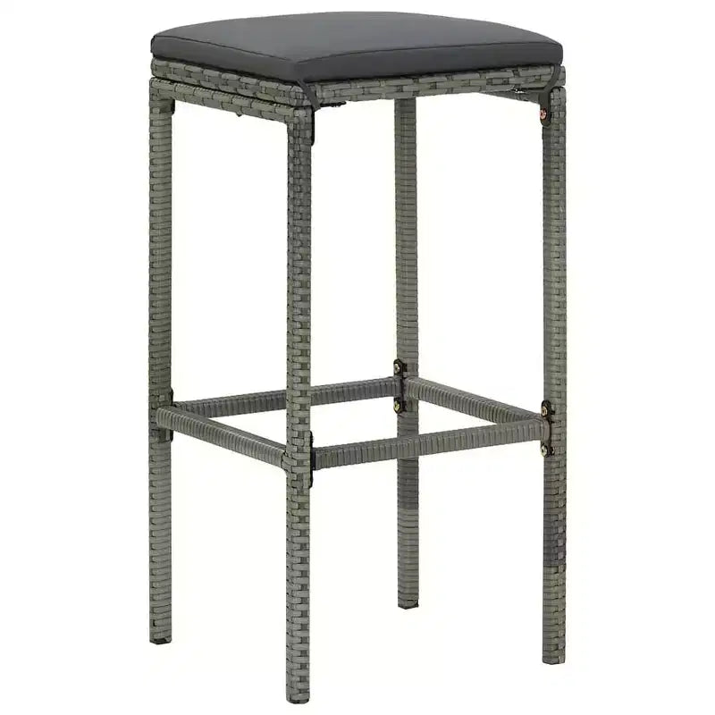 vidaXL Ensemble de bar de patio Table de bar et tabourets Ensemble de mobilier de patio avec coussins