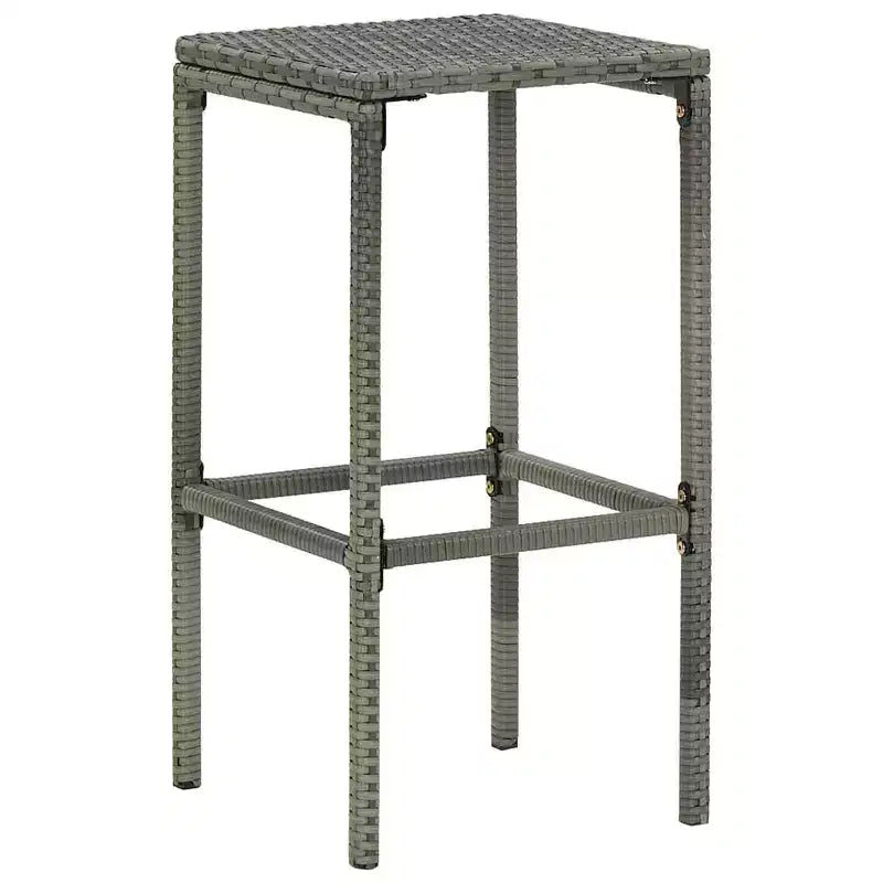 vidaXL Ensemble de bar de patio Table de bar et tabourets Ensemble de mobilier de patio avec coussins