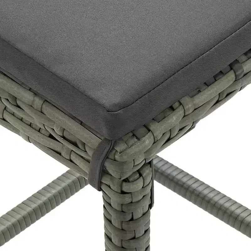 vidaXL Ensemble de bar de patio Table de bar et tabourets Ensemble de mobilier de patio avec coussins