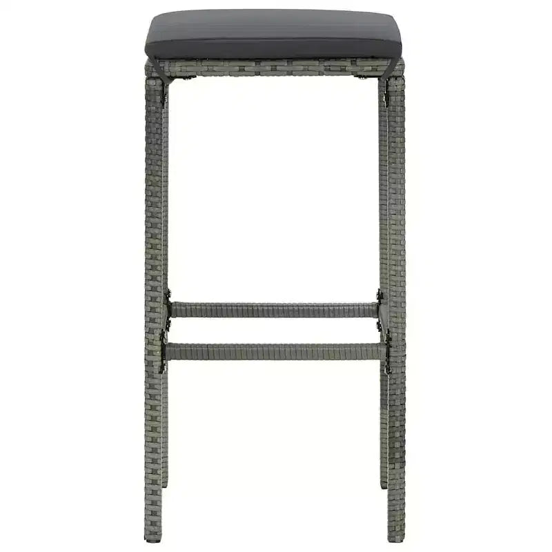 vidaXL Ensemble de bar de patio Table de bar et tabourets Ensemble de mobilier de patio avec coussins