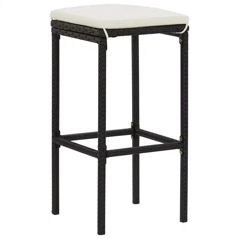 vidaXL Ensemble de bar de patio Table de bar et tabourets Ensemble de mobilier de patio avec coussins