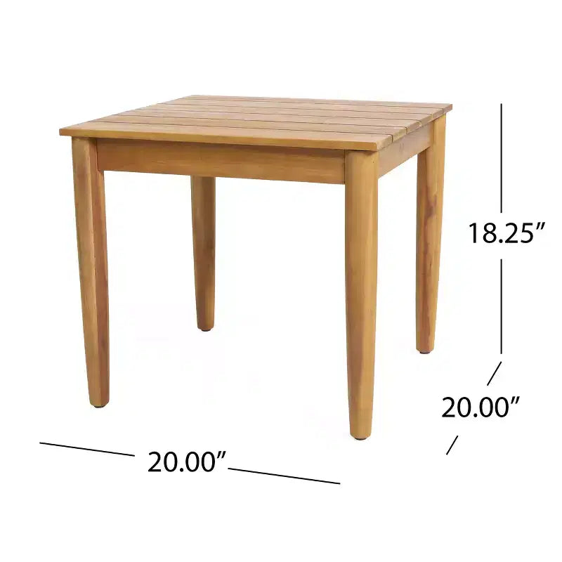 Christopher Knight Home Amelie – Ensemble de 2 chaises longues de patio en bois d'acacia et rotin avec coussin et table à lattes