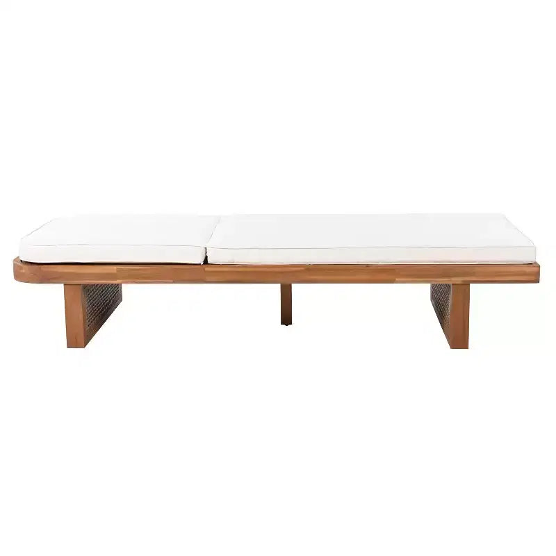 Christopher Knight Home Berenice Ensemble de 3 Transats de Patio en Bois d'Acacia et Rotin avec Coussins et Table à Lattes