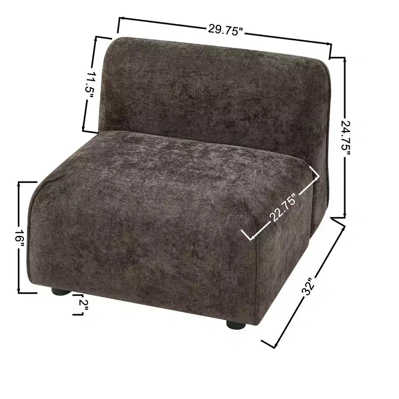 Upholstered Accent Chair with Ottoman Set Lazy Single Sofa Lounge Chair Soft Padded Leisure Chair - ModernLuxe
