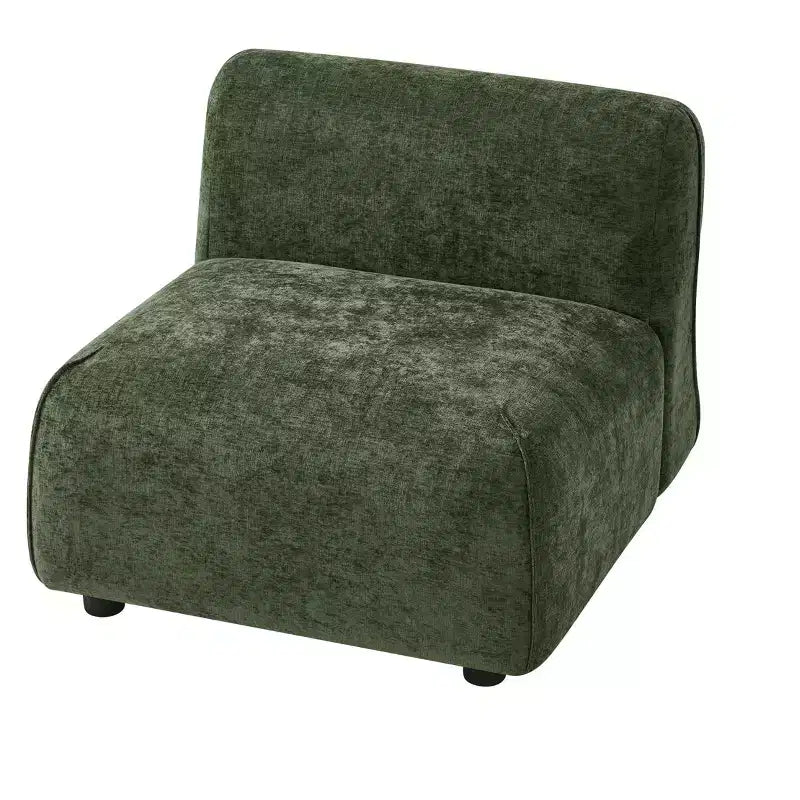 Upholstered Accent Chair with Ottoman Set Lazy Single Sofa Lounge Chair Soft Padded Leisure Chair - ModernLuxe
