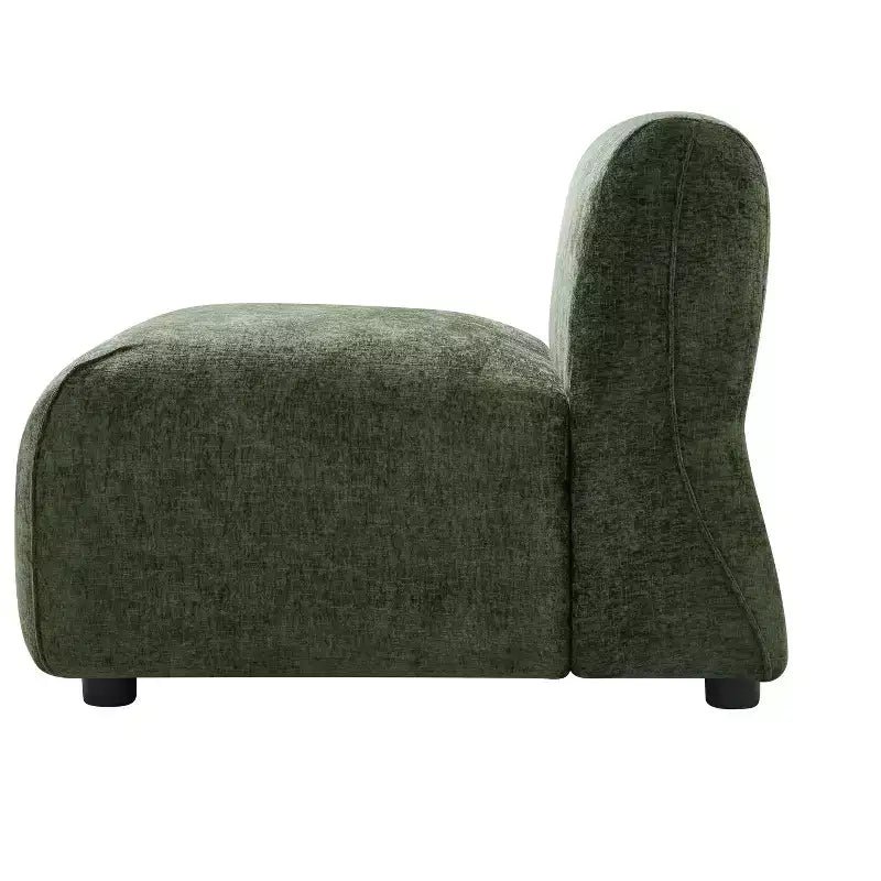 Upholstered Accent Chair with Ottoman Set Lazy Single Sofa Lounge Chair Soft Padded Leisure Chair - ModernLuxe