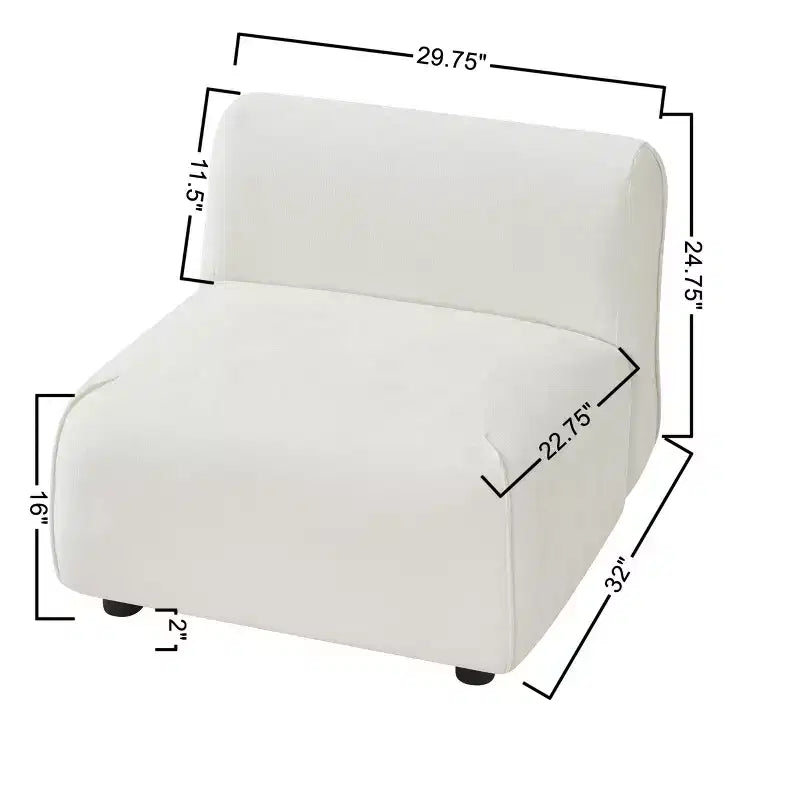 Upholstered Accent Chair with Ottoman Set Lazy Single Sofa Lounge Chair Soft Padded Leisure Chair - ModernLuxe