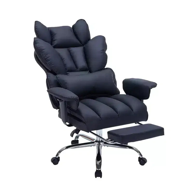 Big and Tall Office Chair with Foot Rest, High Back Gaming Chair, Leather Executive Office Chair, Ergonomic Computer Desk Chair with Lumbar Support