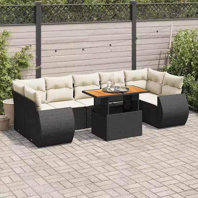 Ensemble de canapés de jardin modulaires vidaXL avec coussins