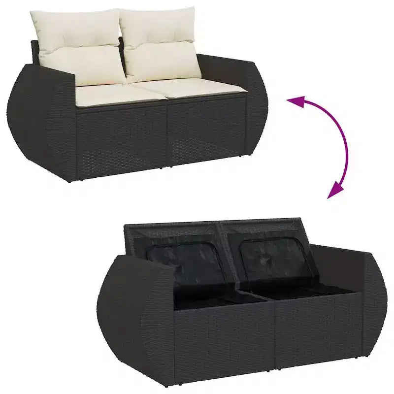 Ensemble de canapés de jardin modulaires vidaXL avec coussins