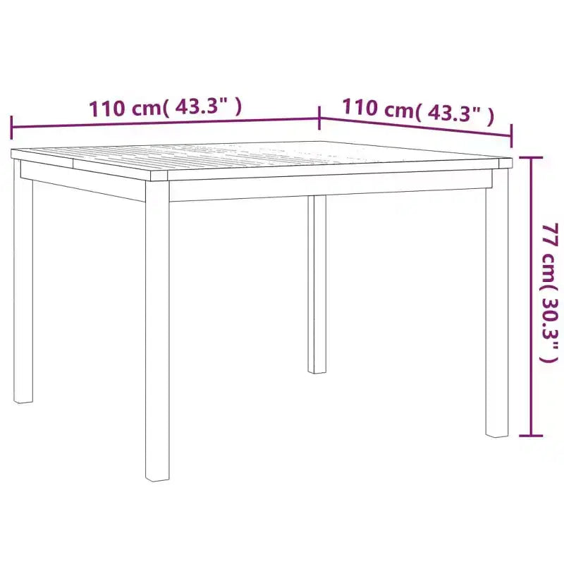 vidaXL Ensemble de salle à manger de jardin Teck naturel Bois de teck massif Standard Durable