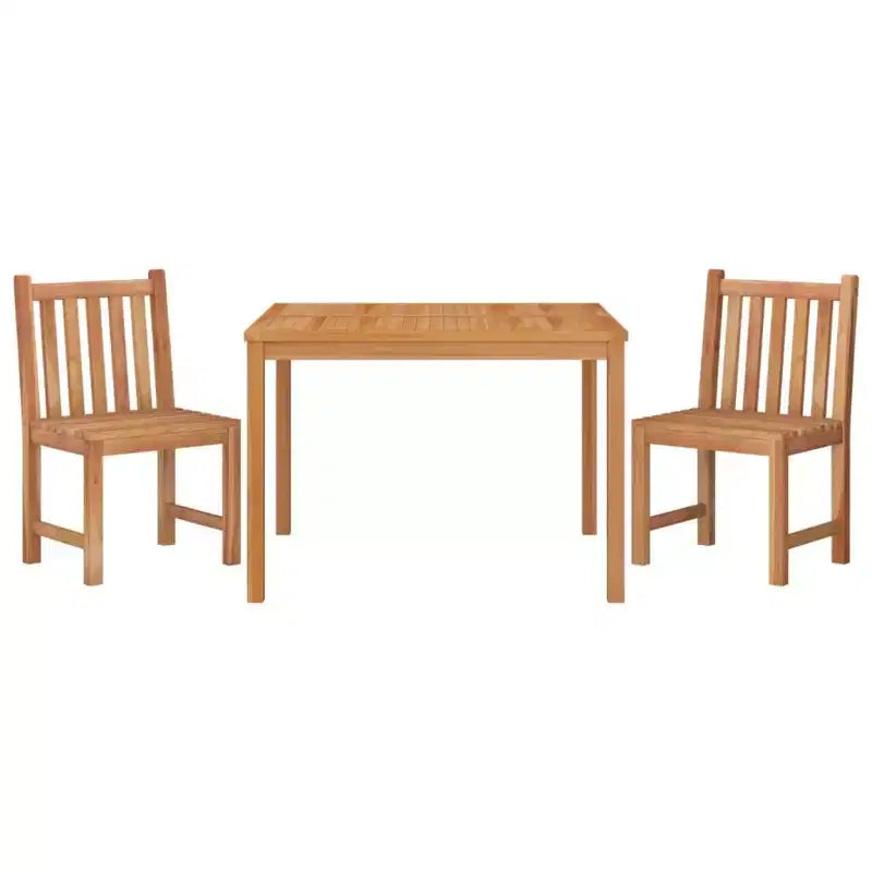 vidaXL Ensemble de salle à manger de jardin Teck naturel Bois de teck massif Standard Durable
