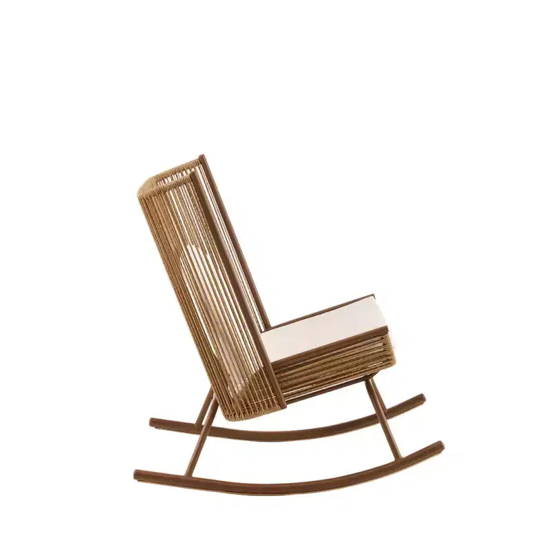 Christopher Knight Home Suman Ensemble de salle à manger d'extérieur 2 pièces style fermier avec table en bois d'acacia et chaise à bascule en fer