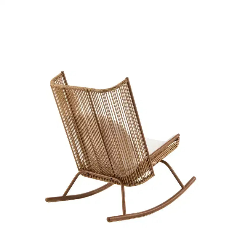 Christopher Knight Home Suman Ensemble de salle à manger d'extérieur 2 pièces style fermier avec table en bois d'acacia et chaise à bascule en fer