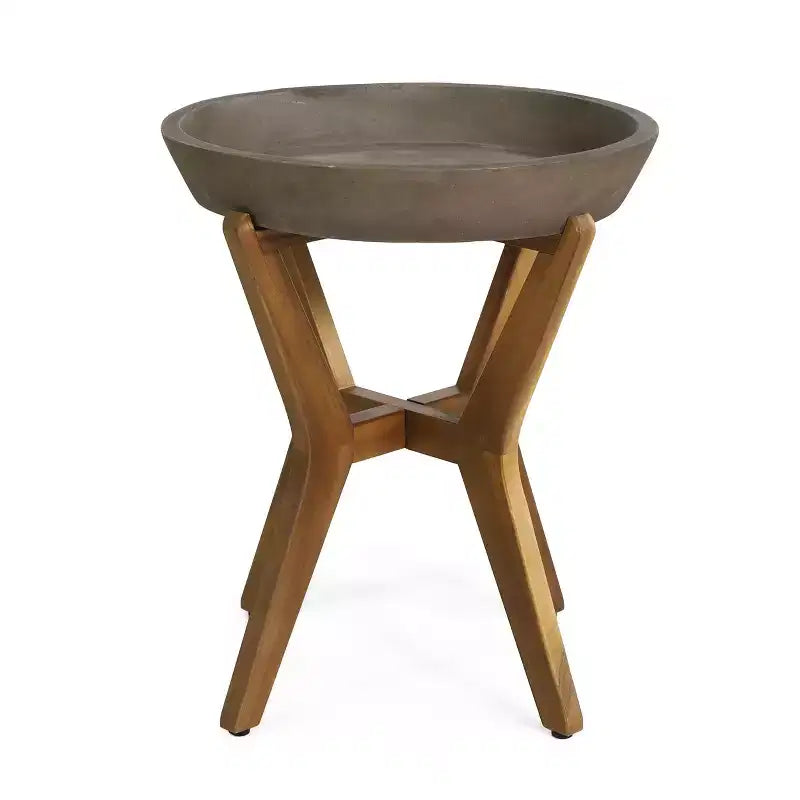 Christopher Knight Home Suman Ensemble de salle à manger d'extérieur 2 pièces style fermier avec table en bois d'acacia et chaise à bascule en fer