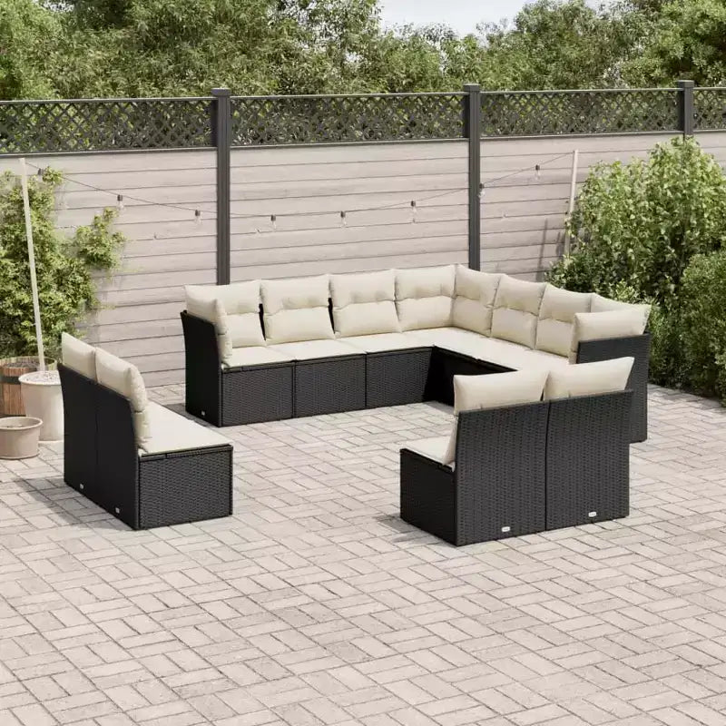 vidaXL Ensemble de canapé de patio modulaire polyvalent avec coussins de différentes couleurs